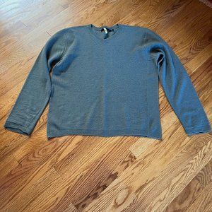 SmartWool Sweater Men's Large Green Merino Wool Blend‎ Long Sleeve Pullover